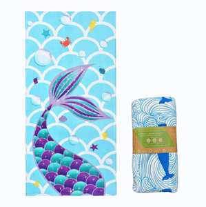 Tappetino da Spiaggia Estivo Ecologico Personalizzato con Stampa a Sublimazione in Microfibra Scamosciata Riciclata Antimicrobico ad Asciugatura Rapida - Product Image 3