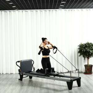 Máquina de <span class=keywords><strong>Pilates</strong></span> <span class=keywords><strong>Reformer</strong></span> de Uso Comercial para Entrenamiento en Estudio, Culturismo, <span class=keywords><strong>Reformer</strong></span> de <span class=keywords><strong>Pilates</strong></span> de Aluminio Negro - Product Image 6