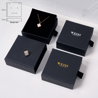 Vente directe usine : Boîte à bijoux portable de qualité supérieure, personnalisée, rigide, avec doublure en éponge, pour colliers et boucles d'oreilles, gaufrage