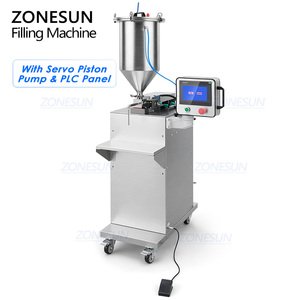 Machine de remplissage semi-automatique ZONESUN ZS-GTPP1 pour crèmes cosmétiques, mascara, liquides visqueux et pâtes, avec pompe à piston et trémie pressurisée - Product Image 6