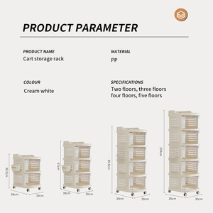 Xe đẩy lưu trữ phòng khách Miễn phí lắp đặt giỏ lưu trữ đồ ăn nhẹ phòng ngủ hộ gia đình có ngăn kéo lưu trữ bánh xe - Product Image 5