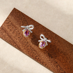 9 Elegantes Pendientes de Botón con Lazo de Piedra Natural de Corte Ovalado de 4*6mm, Plata de Ley 925 Bañada en Oro, Joyería de Piedras Preciosas de Colores de Moda para Fiesta - Product Image 5