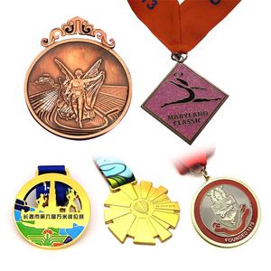 Medallas personalizadas al por mayor de aleación de zinc en blanco barato medalla de carrera de maratón 3D deportes de metal baloncesto fútbol medalla de fútbol con cinta - Product Image 4