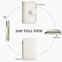 Portefeuille court en similicuir pour femme, blocage RFID, fermeture boutonnée, pochette à monnaie mignonne, en nylon, prix entrepôt