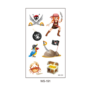 สติ๊กเกอร์ชั่วคราวลายการ์ตูนโจรสลัดกันน้ำสำหรับเด็ก,<span class=keywords><strong>ขอ</strong></span>งชำร่วยงาน<span class=keywords><strong>วัน</strong></span>เกิด - Product Image 5