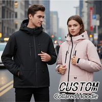 Chaqueta de Forro Polar Casual de Invierno para Hombre con Cuello Alto y Diseño Impermeable para Senderismo y Aventuras