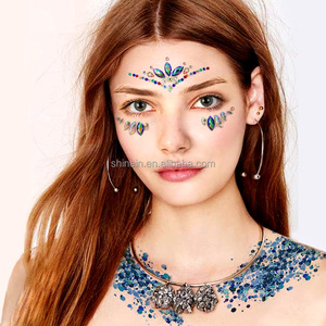 Shinein adhésif pierres précieuses visage bijou autocollant temporaire <span class=keywords><strong>diamant</strong></span> strass visage gemme autocollant pour <span class=keywords><strong>femme</strong></span> acrylique <span class=keywords><strong>tatouage</strong></span> autocollant - Product Image 3