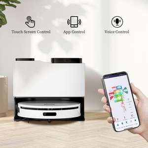 <span class=keywords><strong>Robot</strong></span> <span class=keywords><strong>Aspirateur</strong></span> Laveur Intelligent Tuya Rotatif 5000 Pa avec Station d'Autovidage et Fonction de Nettoyage des Sols - Product Image 2