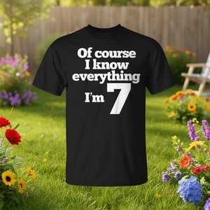 Camiseta para Niños: Claro que soy de 7 años y sé todo - Producto Promocional - Product Image 3