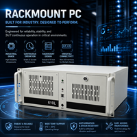 Server Industri Murah 4U Rak-mount Core I7 6700 Quad Core Nas Storage dengan 6*COM Port DVI-D