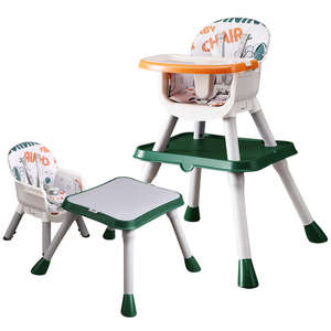 Silla Alta para Bebé Plegable Moderna y Ecológica de Plástico OEM con Base Giratoria, Cinturón de Seguridad, Mesa de Lectura Ajustable para Sala de Estar y Cocina - Product Image 1