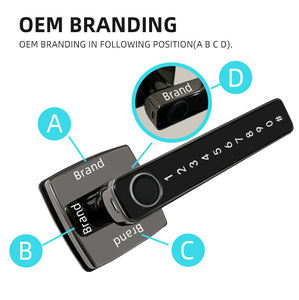 Serrure de poignée de porte Sinovo de haute qualité Tuya BLE sans clé avec empreinte digitale, mot de passe et clavier, avec mode passage pour la sécurité - Product Image 5