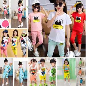 Ventes en gros de vêtements décontractés pour enfants d'été, ensembles pour enfants de 0 à 12 ans avec imprimé de dessins animés, modèle TZ-036, 9999 pièces - Product Image 5