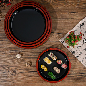 Plato Japonés de Hielo Seco para <span class=keywords><strong>Sushi</strong></span>, Vajilla Redonda, Laca para <span class=keywords><strong>Sushi</strong></span> Oke, Plato de Plástico ABS para Sashimi, Bandeja para Servir - Product Image 3