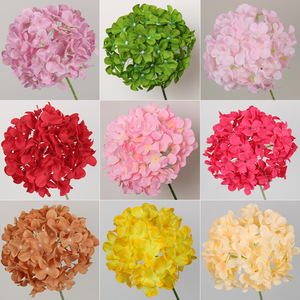 Hydrangea Artificiel à Branche Unique en Soie PU et Tissu, Style Français Moderne, Décoration Murale Extérieure - Product Image 3