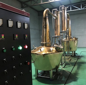 Sistema di Distillazione Whisky a Doppia Campana in Rame Rosso con Braccio Lungo, Distillatore di Alcol con Scatola di Controllo Temperatura in Acciaio Inossidabile - Product Image 3