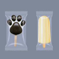 Sacs d'emballage transparents pour glace glacée, impression personnalisée, 50 unités
