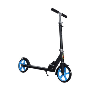 Adult Folding Kick <b>Scooter</b> With Large Wheels Black And White YS-CT109 Height Adjustable For Commuting - Product Image 2