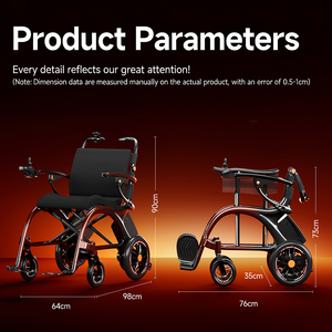 Fauteuil roulant électrique <span class=keywords><strong>pliable</strong></span> avec moteur sans balais 800W, design léger en fibre de carbone haut de gamme, certifié CE, vente en gros disponible - Product Image 5