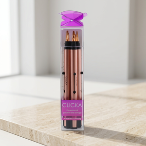 Pinceau professionnel pour nail art avec embout à clic et manche ergonomique pour l'application de gel de construction et de vernis lisse - Product Image 1