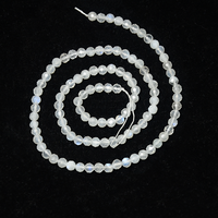 Ada 4mm perles de pierre de lune bleue perles de cristal rondes à facettes en vrac en gros pour la fabrication de bijoux à bricoler soi-même, pierres d'énergie de guérison