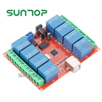 Interrupteur de commande USB 8 canaux DC 12 V, Module de relais, contrôleur de commutateur USB avec USB haute Performance importé
