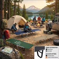 Lit de camping pliable de qualité supérieure pour l'extérieur, pour un confort ultime