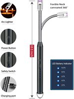 Allume-cigare électronique miniature rechargeable par USB pour le camping, le barbecue, les voyages, à usage domestique et extérieur