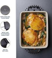 Chauffe-Plats Professionnel Extra Large à Trois Lumières, Boîte de Présentation pour Aliments