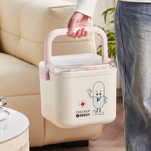 Caja de almacenamiento de primeros auxilios portátil de diseño de dibujos animados, organizador de Medicina de plástico multiusos con técnica de impresión clásica - Product Image 2