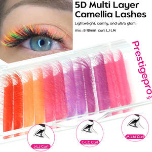 ขนตาปลอมแบบต่อเอง Camellia-Design ทำด้วยมือ ขนนุ่ม แบบวอลุ่ม ผลิตจากเส้นใยสังเคราะห์ PBT วัสดุมิงค์สังเคราะห์ - Product Image 3