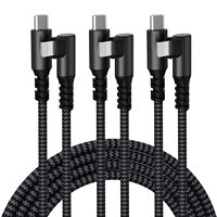 Câble de charge rapide 3A en nylon tressé à angle droit pour téléphone portable, compatible iOS et écouteurs