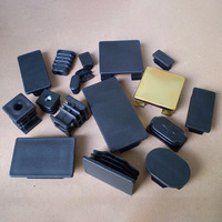 Embouts de protection en PVC noir résistant au feu, 1/2 pouce, pour pieds de meubles ronds, carrés, ovales, en métal, pour tables et chaises