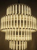 Lustre d'ingénierie de grande taille, multi-niveaux, en cristal K9, pour villa, escalier, hall d'entrée
