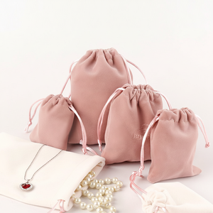 Sac à bijoux en <span class=keywords><strong>velours</strong></span> haut de gamme, motif brocart, petite taille, emballage de rangement, logo personnalisé, vente en gros Chine pour bijoux, montres, lunettes - Product Image 1