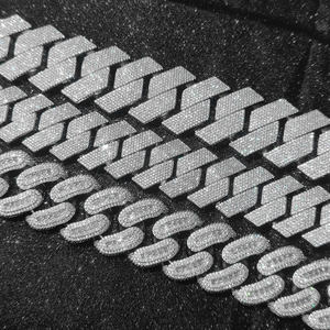 NUOYA 29mm レディース ファインジュエリー アイスアウト キューバンリンクチェーン シルバーメッキ 真鍮 バゲットジルコン チャンキーキューバンリンク チョーカーネックレス - Product Image 6