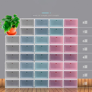 Boîte de rangement à chaussures empilable et étanche en gros, transparente, épaissie, pour la maison, le salon, organisateurs de chaussures en plastique, gain de place - Product Image 5