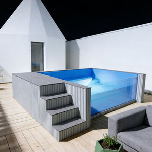 Piscine hors sol avec design résistant aux UV, durable, facile à installer, dotée d'un système de pompe filtrante à faible consommation d'énergie et à faible puissance. - Product Image 6