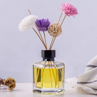 Flacon diffuseur de parfum hexagonal transparent avec couvercle, 50 ml et 120 ml, pour huiles essentielles et arômes