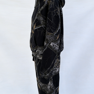 Producenten op maat gemaakte DTG all-over bedrukte unisex katoenen camouflage trainingspak hoodie en joggingbroek set heren - Product Image 3