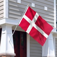 Danemark produits 3x5 FT drapeau danois personnalisé Sublimation Logo impression drapeaux rouge et blanc drapeau imprimante étanche