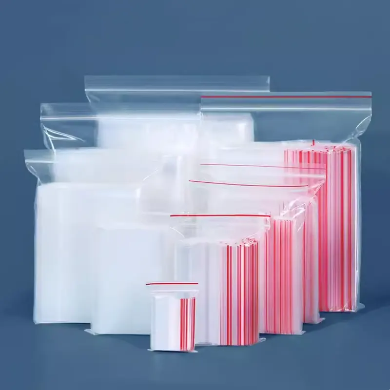 Panic buying transparent self seal plastic pack zip lock pouches zipper bags for food packing