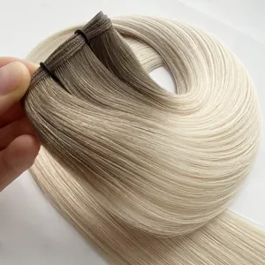 2024 Hot Selling Balayage Color Virgin Cuticle Russian Genius Weft Human Hair Extension