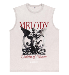 Chaleco Oversize Lavado con Gráfico <span class=keywords><strong>de</strong></span> Violín, Ángel y Melodía, Estilo Retro Gótico Streetwear, Diosa del Cielo, Top <span class=keywords><strong>Hip</strong></span> <span class=keywords><strong>Hop</strong></span> para Hombre, Talla EE. UU. - Product Image 5
