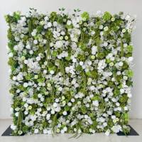 Handgemaakte realistische zijden roos kunstbloemen wandpaneel geparfumeerde bloemenachtergrond voor bruiloft hotel podium feest evenement decoratie