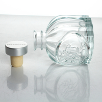 Diffuseur de parfum en verre avec bâtonnets en rotin 100 ml Bouteilles de diffuseur de parfum décoratives 3,4 oz