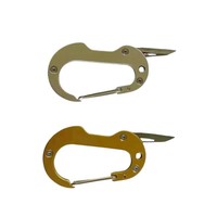 Mousqueton multifonctionnel avec lame EDC, essentiel pour les activités de plein air