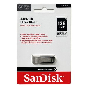 Chiavetta USB Tipo-A 128GB ULTRA Flair Plata y Negro SDCZ73 128G G46 - Product Image 2
