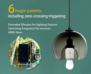 Home E26/E27 Bulb Socket RF433MHz 500W Waterproof Remote Control Holder <strong>Switch</strong> with 300ft Range &amp; <strong>Timer</strong> - Product Image 5