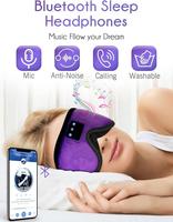 Masque de sommeil Bluetooth avec écouteurs sans fil, masque oculaire occultant 3D pour les dormeurs latéraux, voyages en avion, logo personnalisé accepté